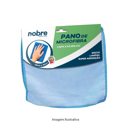 PANO MICROFIBRA 30X30 C/2 AZUL NOBRE