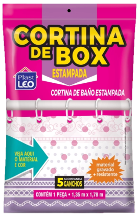 CORTINA BOX ESTAMP/LISA 1,35X1,80 REF.615/613 PLAST LEO