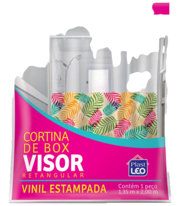 CORTINA BOX VINIL ESTAMPA 1,35 X 2,00 REF.623-B PLAST LEO