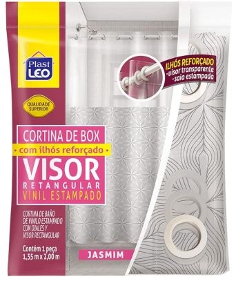 CORTINA BOX VINIL JASMIM 1,35 X 2,00 REF.642-J PLAST LEO
