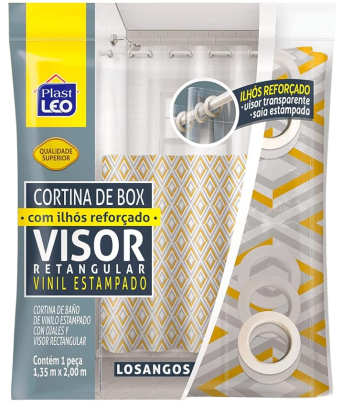 CORTINA BOX VINIL LOSANGO 1,35 X 2,00 REF.642-L PLAST LEO