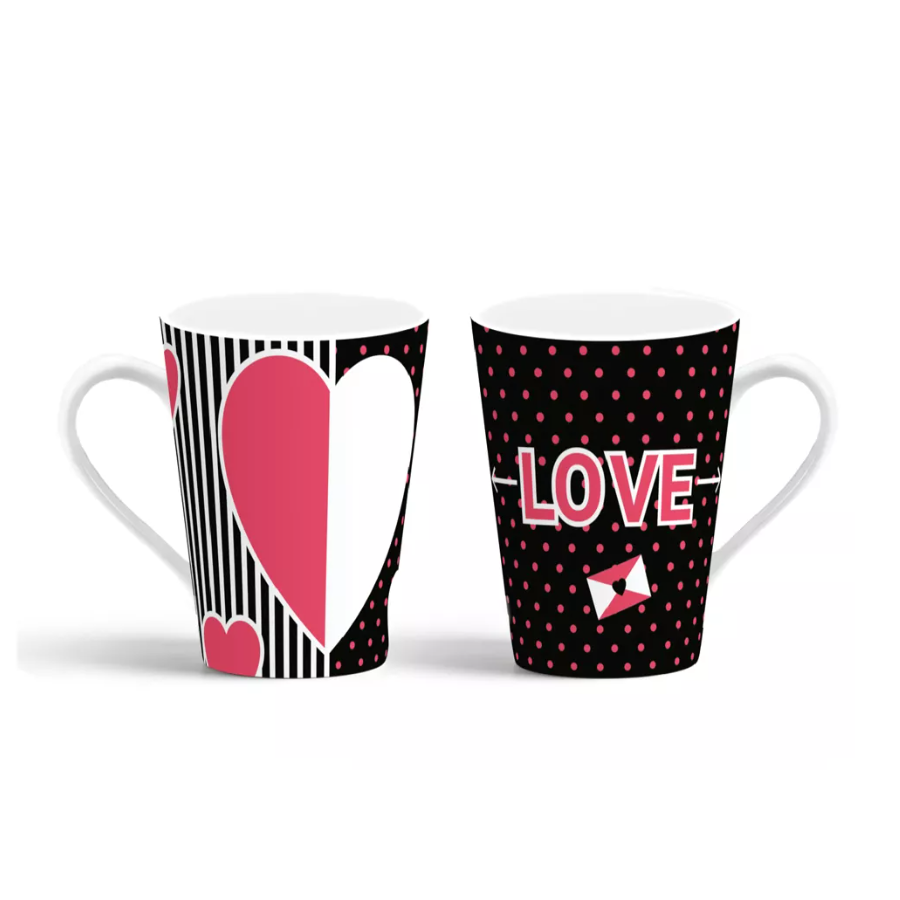 CANECA 290ML LOVE SORTIDO REF.LOV-001 TERRAMADA