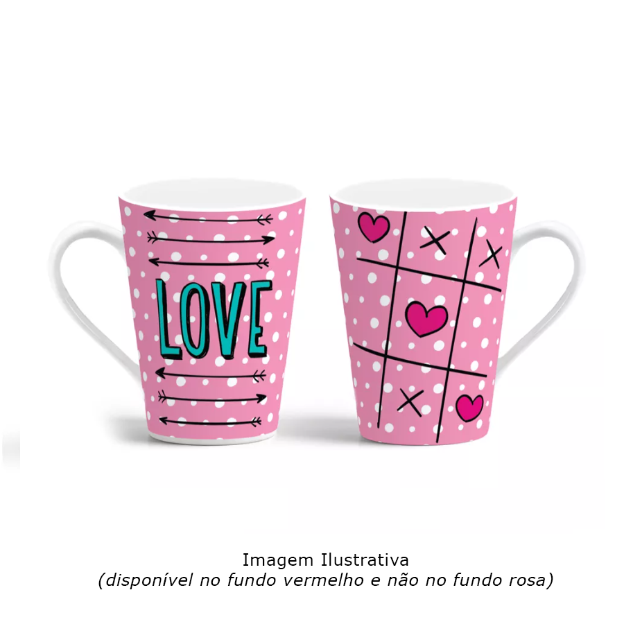 CANECA 290ML LOVE SORTIDO REF.LOV-001 TERRAMADA