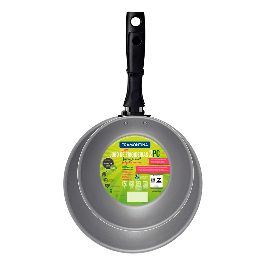 JOGO FRIGIDEIRAS C/2 16/20 TEFLON TURIM CHUMBO TRAMONTINA