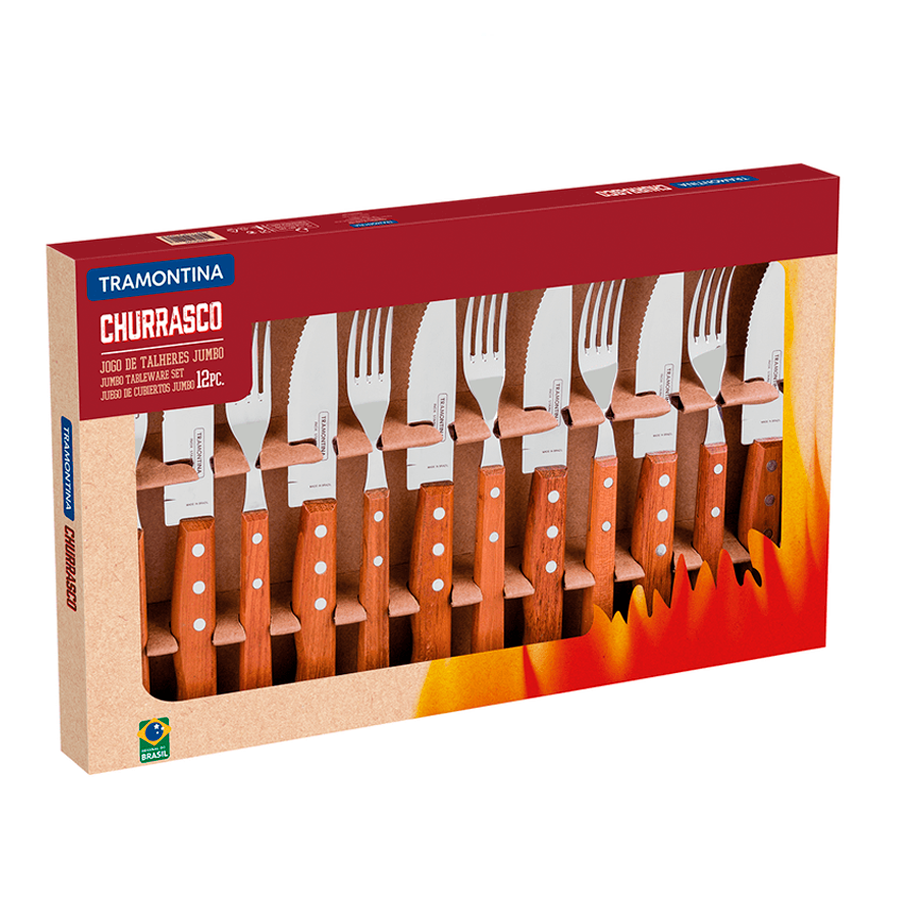 JOGO TALHERES 12PCS P/CHURRASCO REF.063