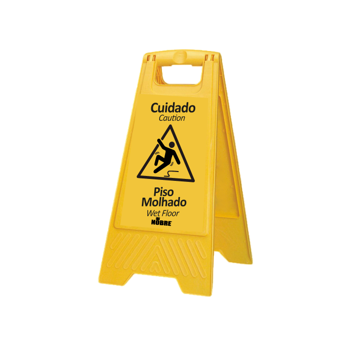 PLACA SINALIZADORA PISO MOLHADO REF.31833 NOBRE