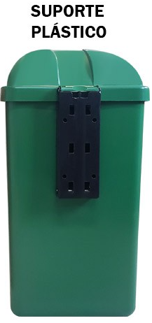 LIXEIRA PAPELEIRA C/SUPORTE PLAST VERDE LAR PLASTICOS