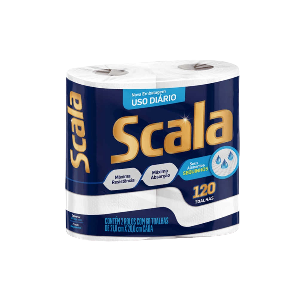 PAPEL TOALHA C/2 60 TOALHAS SCALA