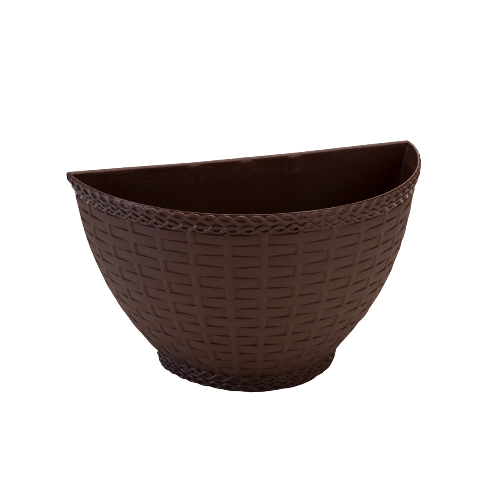 VASO PAREDE RATTAN MARROM REF.532 INJEPLASTEC