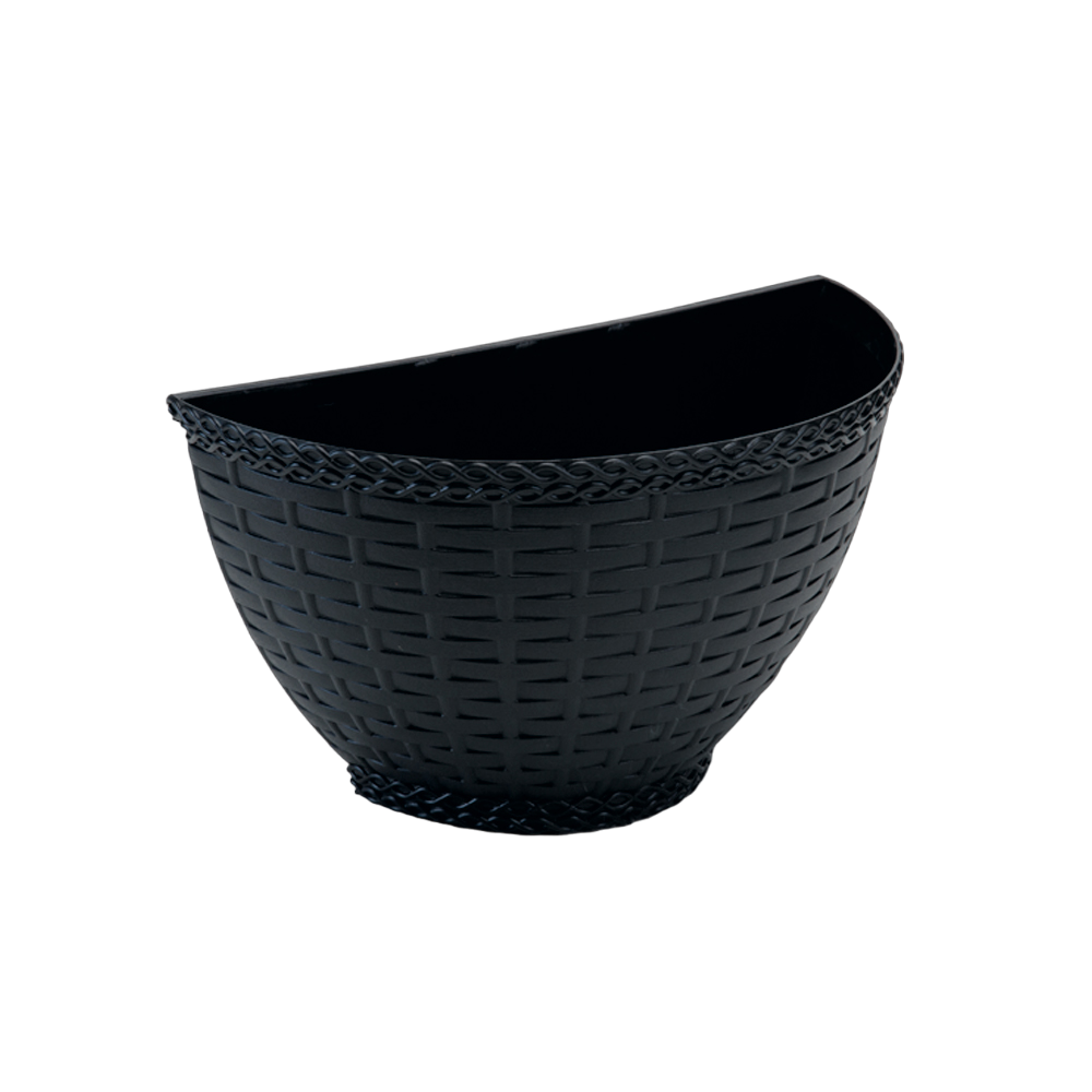 VASO PAREDE RATTAN PRETO REF.524 INJEPLASTEC