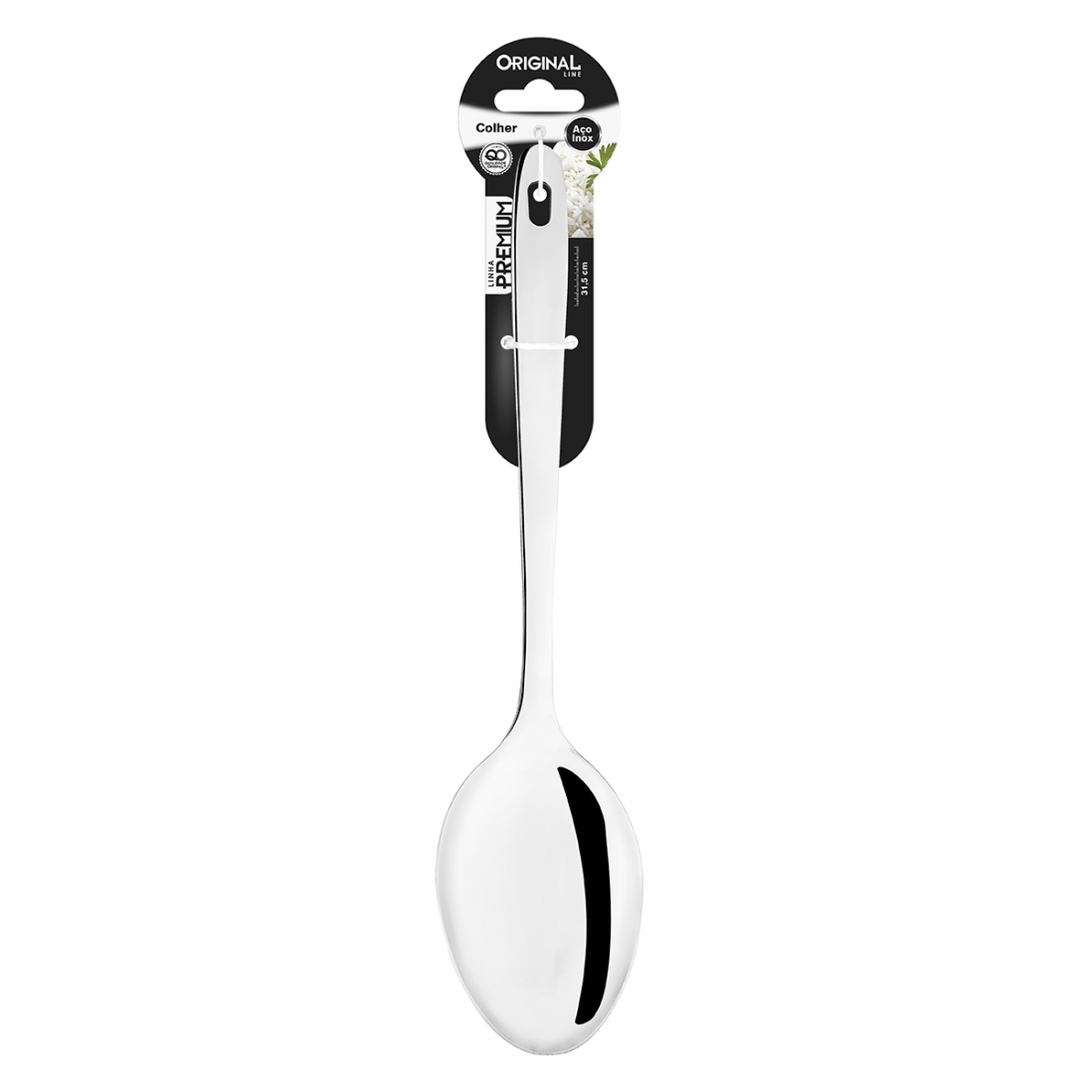 COLHER PARA SERVIR INOX 31,5CM PREMIUM SL0367 ORIGINAL