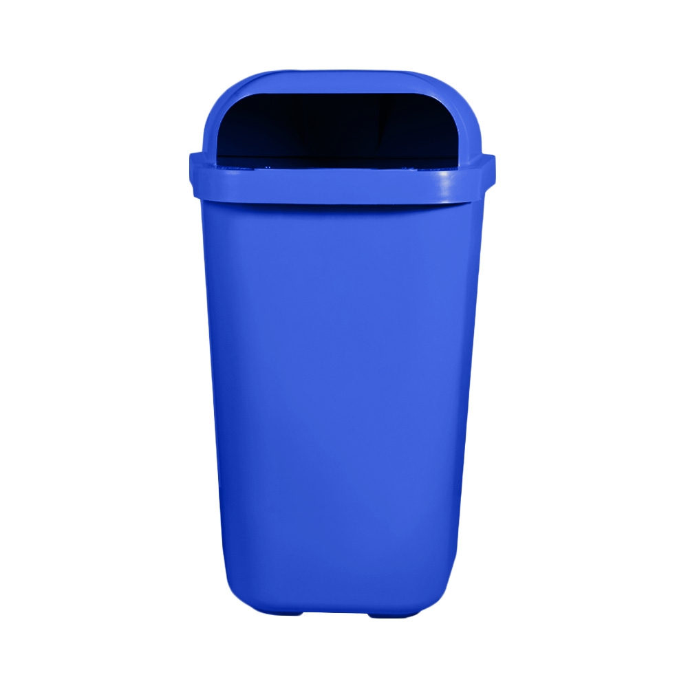 LIXEIRA PAPELEIRA C/SUPORTE PLAST AZUL LAR PLASTICOS