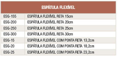 ESPATULA FLEXIVEL CURVA 18CM ECG-188 SOLRAC