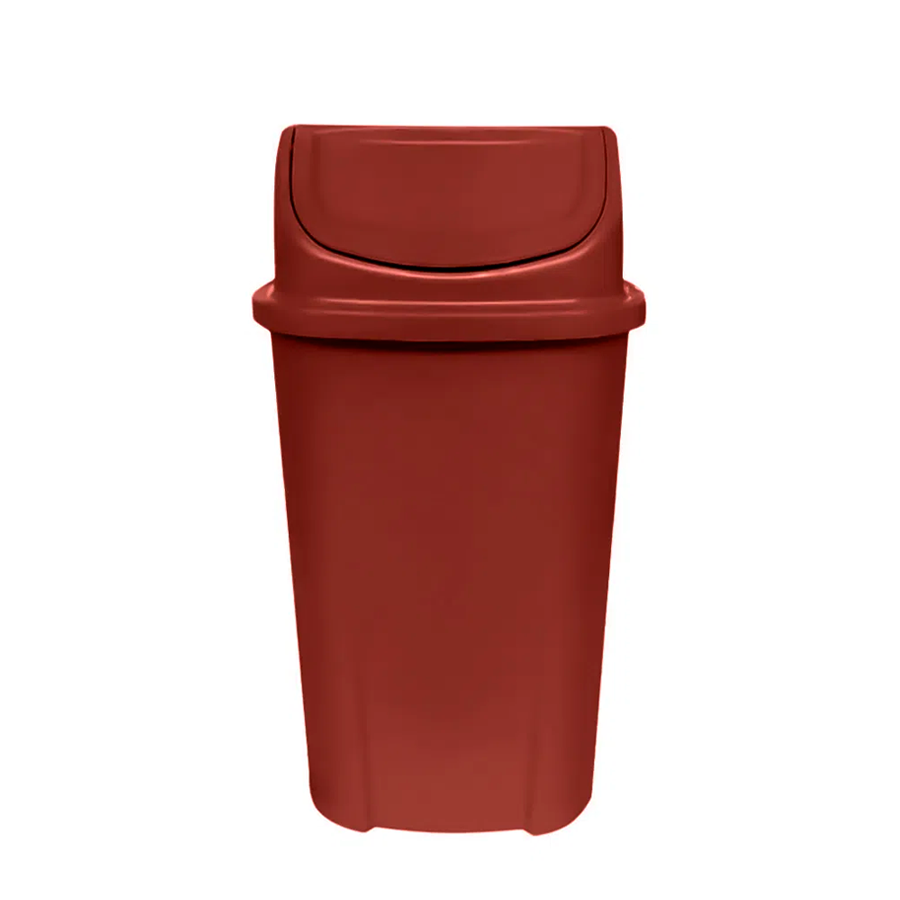 LIXEIRA 60LTS BASCULANTE MARROM ORGANICO LAR PLASTICOS