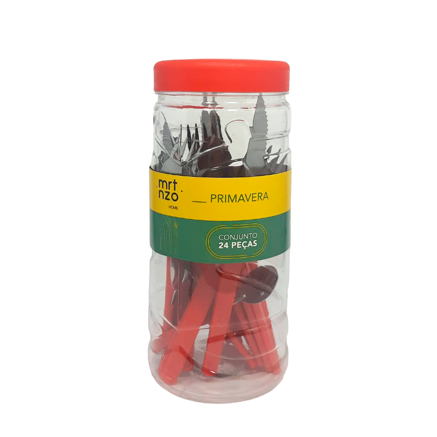 FAQUEIRO 24PCS C/POTE VERMELHO MARTINAZZO