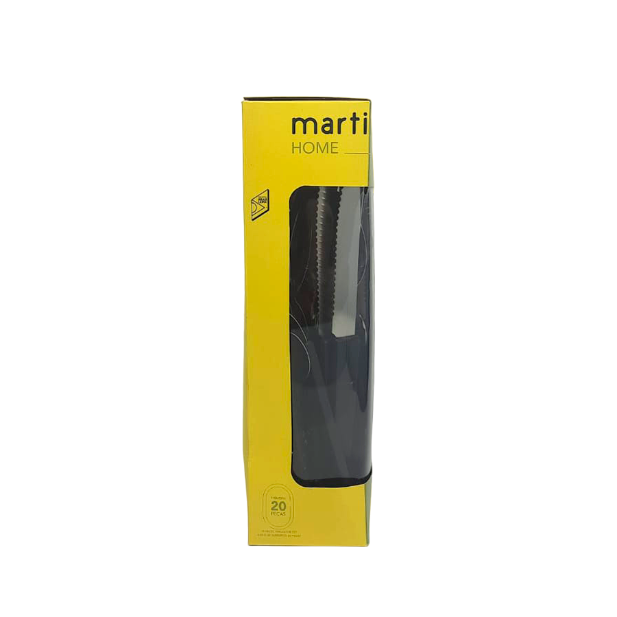 FAQUEIRO CARTUCHO 20PCS PRETO MARTINAZZO