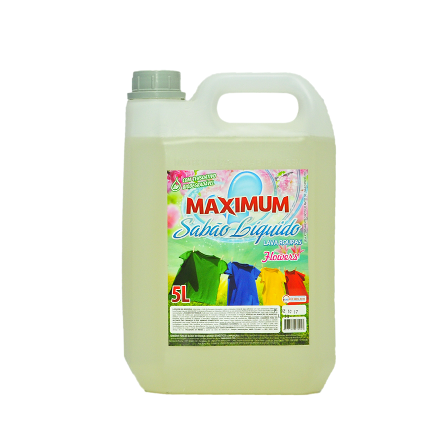 SABAO LIQUIDO LAVA ROUPA 5LTS FLOWERS MAXIMUM