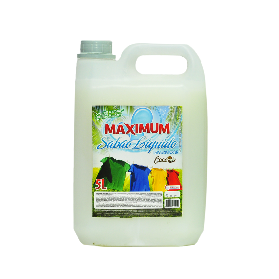 SABAO LIQUIDO LAVA ROUPA 5LTS COCO MAXIMUM