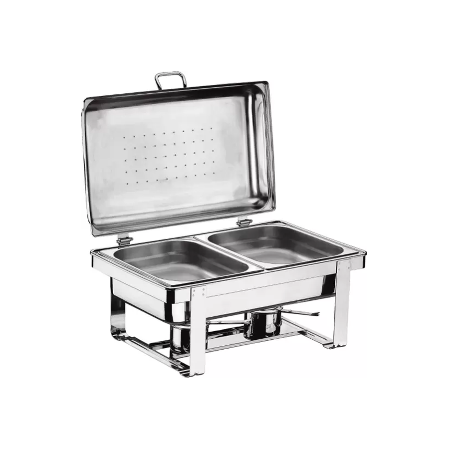 RECHAUD INOX VICTORIA C/2 CUBAS 2 QUEIMADORES C/T REF.GP274 GP INOX