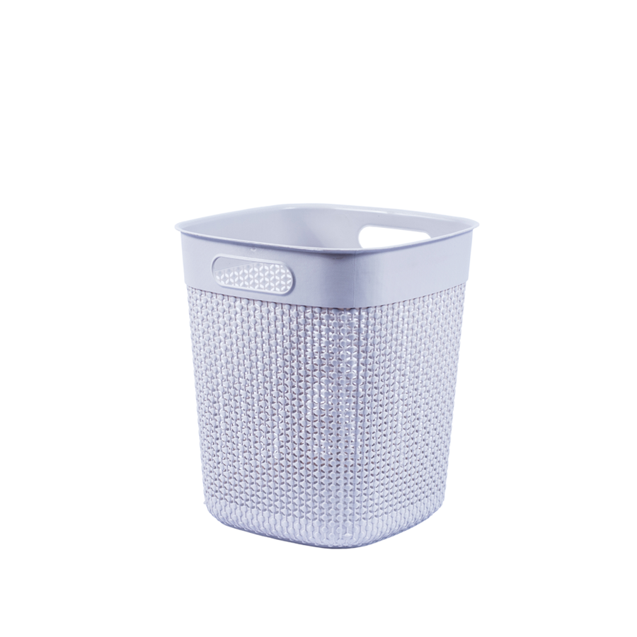 CESTO TELADO 12LTS RATTAN BRANCO REF.9110BR RISCHIOTO