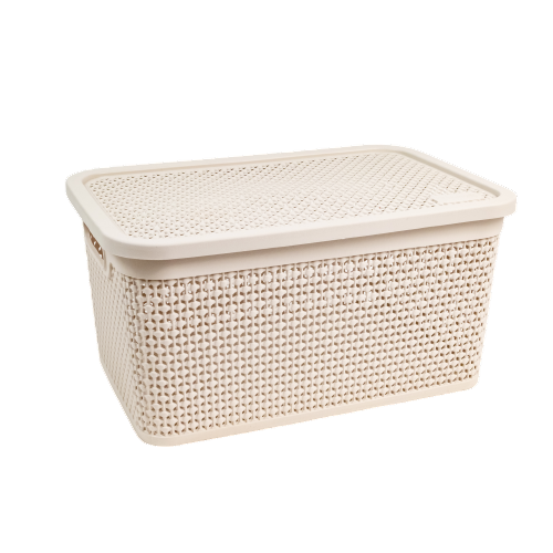 CAIXA RATTAN 15LTS AREIA C/TAMPA REF. 1131 RISCHIOTO