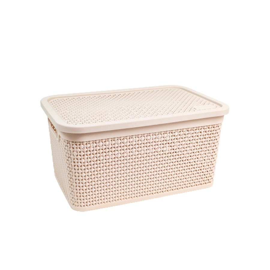 CAIXA RATTAN 7,5LTS AREIA C/TAMPA REF.1121 RISCHIOTO