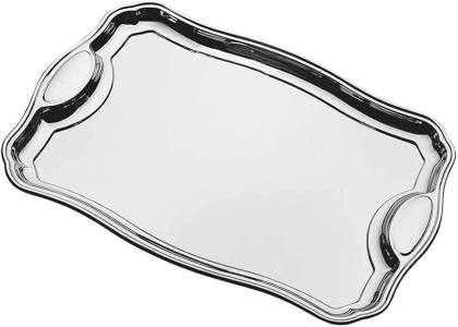 BANDEJA INOX 45X33CM C/ALCA RETANGULAR REF.106 NM