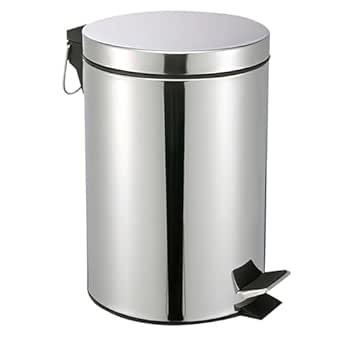 LIXEIRA 05LTS C/PEDAL INOX AGATA MOR