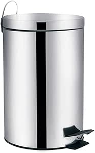 LIXEIRA 20LTS C/PEDAL INOX MOR