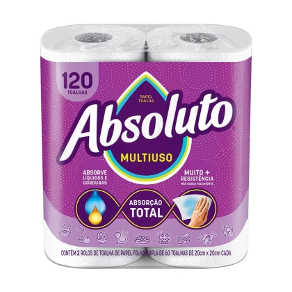 PAPEL TOALHA C/2 60 TOALHAS ABSOLUTO